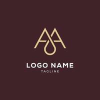 Minimalist Initial Letter AA, Logo icon concept. Creative Minimal Alphabet emblem design template. Graphic Symbol for Corporate Business Identity.Creative Vector graphic element.