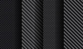 Set of Carbon fiber texture with linear gradient,abstract black checkerd and kevlar seamless pattern. Vector illustration