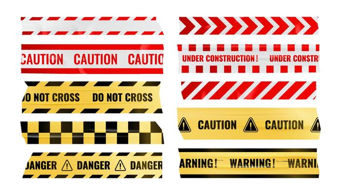 Caution tape and do not cross tape set