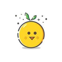 Ilustración de diseño de fruta naranja, vector gratuito