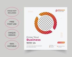 Corporate social media post design vector