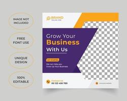 Corporate social media post design vector