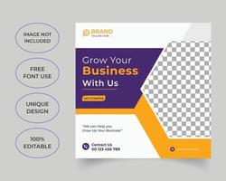 Corporate social media post design vector