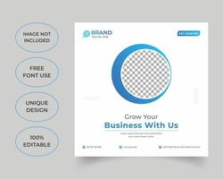 Corporate social media post design vector