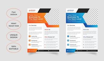 Creative business flyer template design vector