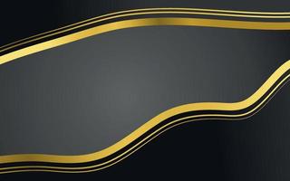 wave lines luxury yellow elegant gold black and grey wide background suitable for your business template design vector