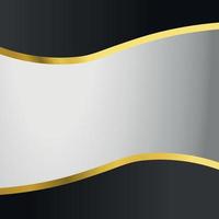 líneas de onda de lujo amarillo elegante fondo cuadrado negro dorado adecuado para el diseño de su negocio vector