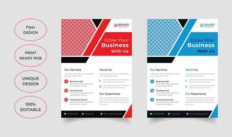 Creative business flyer template design vector