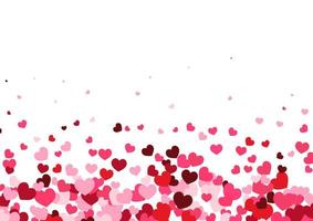 Decorative Valentines Day background with pink hearts vector