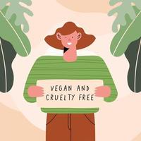 vegan and cruelty free woman