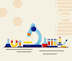 dna laboratory icons vector