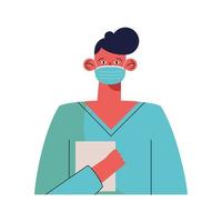 male surgeon with mask vector