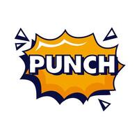 punch expression pop art vector