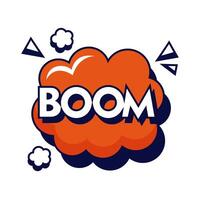 boom expression pop art vector