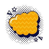 arte pop de expresión de nube vector