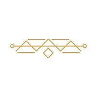 art deco golden border vector