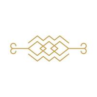 art deco gold border vector