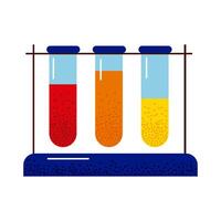 prueba de tubos de laboratorio vector