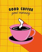 good morning affirmation poster vector