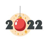 2022 year and ball vector