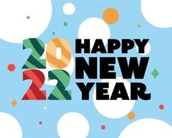 2022 New Year card vector