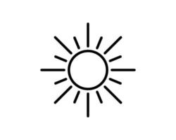Sun flat icon. Single high quality outline symbol of spring for web design or mobile app. Thin line signs of sun for design logo, visit card, etc. Outline pictogram of sun vector