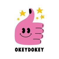 tarjeta de afirmación de okeydokey vector