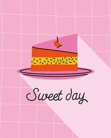 sweet day affirmation poster vector