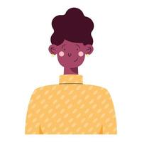 afro woman character vector