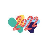 2022 year and colors vector