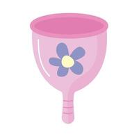 pink menstrual cup vector