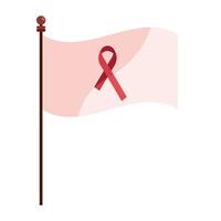 ribbon aids day flag vector