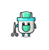 surgeon electric plug mascot character vector