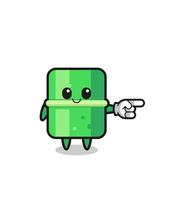 bamboo mascot with pointing right gesture vector