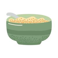 cereal bowl breakfast vector