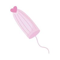 female tampon with heart vector