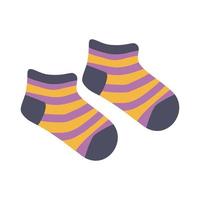 striped funny sock vector