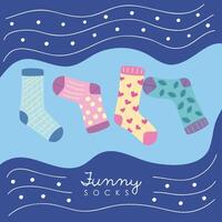 funny socks poster vector