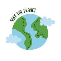 save the planet vector