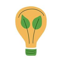 bulb with leafs vector
