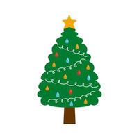 christmas tree with drops vector