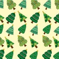 christmas trees pattern vector