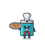 power bank character as Italian chef mascot vector