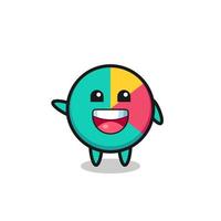 happy chart cute mascot character vector