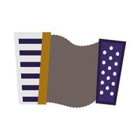 musical accordion instrument fill style icon vector