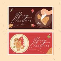 merry christmas holiday cards vector