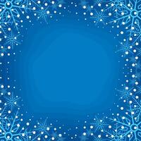 snowflakes circular frame vector