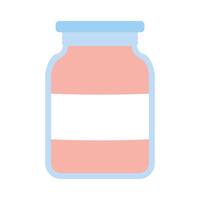 pot with cream isolated icon vector