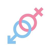 male and female genders symbols vector
