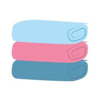 pile of towels isolated icon vector